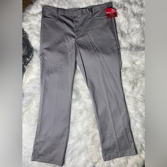 Dickies JR Junior/Women Flat Front Flare Pants Size 19 Khaki 38" x 32" - Picture 3 of 6
